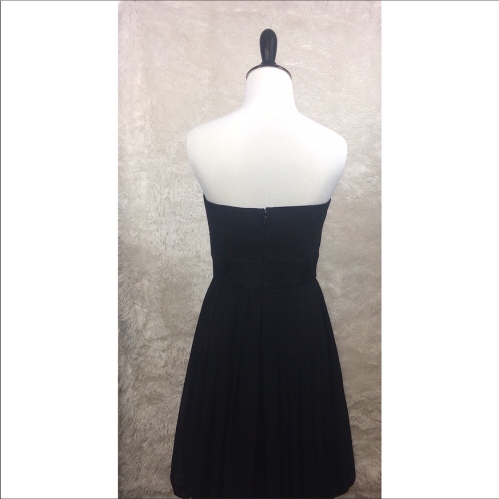White House Black Market Strapless Black Dress 2 - Picture 3 of 7